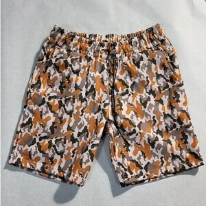 Camo Print Shorts Elastic Waist Casual Activewear Loungewear‎ Size M